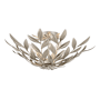 Crystorama Lighting Group Broche 4 Light 21" Wide Semi-Flush Bowl Ceiling Fixture Antique Silver