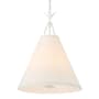 Crystorama Lighting Group Broche 4 Light 18" Wide Pendant with Silk Shade Matte White