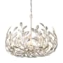 Crystorama Lighting Group Broche 5 Light 23" Wide Taper Candle Style Chandelier Antique Silver