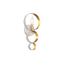 Crystorama Lighting Group Luna 15" Tall Wall Sconce Matte White / Antique Gold