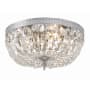 Crystorama Lighting Group Ceiling Mount 3 Light 12" Wide Flush Mount Bowl Ceiling Fixture with Swarovski Spectra Crystal Accents Polished Chrome