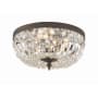 Crystorama Lighting Group Ceiling Mount 3 Light 12" Wide Flush Mount Bowl Ceiling Fixture with Swarovski Spectra Crystal Accents English Bronze