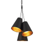 Crystorama Lighting Group Alston 20" Wide Multi Light Pendant Matte Black / Antique Gold
