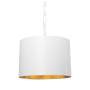 Crystorama Lighting Group Alston 6 Light 20" Wide Pendant with Steel Shade Matte White / Antique Gold