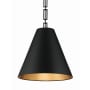 Crystorama Lighting Group Alston 3 Light 18" Wide Pendant Matte Black / Antique Gold