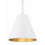 Crystorama Lighting Group Alston 3 Light 18" Wide Pendant Matte White / Antique Gold