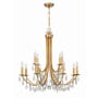 Crystorama Lighting Group Bridgehampton 12 Light 32" Wide Crystal Chandelier with Swarovski Strass Crystal Accents Antique Gold