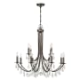 Crystorama Lighting Group Bridgehampton 12 Light 32" Wide Crystal Chandelier with Swarovski Strass Crystal Accents Vibrant Bronze