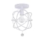 Crystorama Lighting Group Solaris 9" Wide Flush Mount Globe Ceiling Fixture Wet White