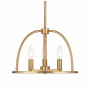 Crystorama Lighting Group Abbott 3 Light 14" Wide Taper Candle Pendant Vibrant Gold
