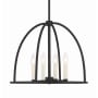 Crystorama Lighting Group Abbott 4 Light 18" Wide Taper Candle Pendant Black