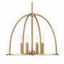 Crystorama Lighting Group Abbott 4 Light 18" Wide Taper Candle Pendant Vibrant Gold