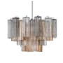 Crystorama Lighting Group Addis 9 Light 22" Wide Waterfall Chandelier with Autumn Glass Shades Polished Chrome