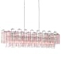 Crystorama Lighting Group Addis 14 Light 52" Wide Linear Chandelier with Spring Tronchi Glass Polished Chrome