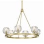 Crystorama Lighting Group Aragon 6 Light 24" Wide LED Crystal Ring Chandelier Soft Brass