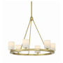 Crystorama Lighting Group Aragon 6 Light 23" Wide LED Ring Chandelier Soft Brass