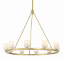 Crystorama Lighting Group Aragon 10 Light 35" Wide LED Ring Chandelier Soft Brass