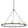 Crystorama Lighting Group Aragon 12 Light 47" Wide LED Ring Chandelier Matte Black