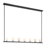 Crystorama Lighting Group Aragon 7 Light 56" Wide LED Linear Chandelier Matte Black