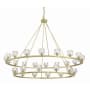 Crystorama Lighting Group Aragon 30 Light 60" Wide LED Crystal Ring Chandelier Soft Brass