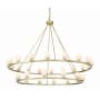 Crystorama Lighting Group Aragon 30 Light 59" Wide LED Ring Chandelier Soft Brass