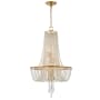 Crystorama Lighting Group Arcadia 4 Light 18" Wide Crystal Empire Chandelier with Hand Cut Crystal Accents Antique Gold