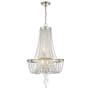 Crystorama Lighting Group Arcadia 4 Light 18" Wide Crystal Empire Chandelier with Hand Cut Crystal Accents Antique Silver