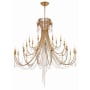 Crystorama Lighting Group Arcadia 28 Light 61" Wide Crystal Candle Style Chandelier with Hand Cut Crystal Accents Antique Gold