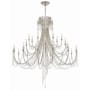 Crystorama Lighting Group Arcadia 28 Light 61" Wide Crystal Candle Style Chandelier with Hand Cut Crystal Accents Antique Silver
