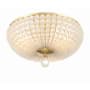 Crystorama Lighting Group Bella 3 Light 16" Wide Flush Mount Bowl Ceiling Fixture Antique Gold