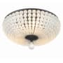 Crystorama Lighting Group Bella 3 Light 16" Wide Flush Mount Bowl Ceiling Fixture Matte Black