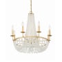Crystorama Lighting Group Bella 8 Light 26" Wide Beaded Empire Chandelier Antique Gold