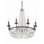 Crystorama Lighting Group Bella 8 Light 26" Wide Beaded Empire Chandelier Matte Black