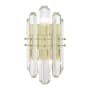 Crystorama Lighting Group Bolton 3 Light 14" Tall Wall Sconce with Faceted Crystal Accents Aged Brass