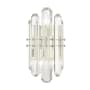 Crystorama Lighting Group Bolton 3 Light 14" Tall Wall Sconce with Faceted Crystal Accents Polished Nickel