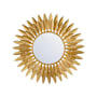 Crystorama Lighting Group Broche 20" Sunburst Flat Steel Framed Accent Mirror Antique Gold