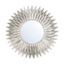 Crystorama Lighting Group Broche 24" Sunburst Flat Steel Framed Accent Mirror Antique Silver
