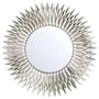 Crystorama Lighting Group Broche 30" Sunburst Flat Steel Framed Accent Mirror Antique Silver