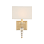 Crystorama Lighting Group Clover 16" Tall Wall Sconce with Glass Ball Accents Aged Brass