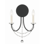 Crystorama Lighting Group Delilah 2 Light 16" Tall Wall Sconce Matte Black