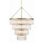 Crystorama Lighting Group Emory 22 Light 40" Wide Crystal Waterfall Chandelier Modern Gold