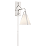 Crystorama Lighting Group Fulton 18" Tall Wall Sconce with Silk Shade Polished Nickel