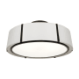 Crystorama Lighting Group Fulton 6 Light 24" Wide Semi-Flush Ceiling Fixture / Pendant with Silk Shade Black