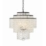 Crystorama Lighting Group Gabrielle 4 Light 18" Wide Crystal Waterfall Chandelier Matte Black