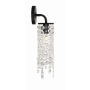 Crystorama Lighting Group Gabrielle 19" Tall Wall Sconce with Faceted Hand Cut Crystal Accents Matte Black