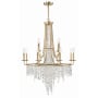 Crystorama Lighting Group Gabrielle 12 Light 30" Wide Crystal Chandelier with Faceted Hand Cut Crystal Accents Antique Gold