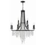 Crystorama Lighting Group Gabrielle 12 Light 30" Wide Crystal Chandelier with Faceted Hand Cut Crystal Accents Matte Black