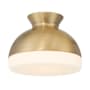 Crystorama Lighting Group Gidget 10" Wide Semi-Flush Ceiling Fixture with Etched Opal Glass Shade Vibrant Gold