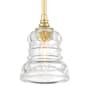 Crystorama Lighting Group Gregory 5" Wide Mini Pendant / Converts to Semi-Flush Aged Brass