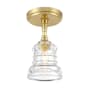Crystorama Lighting Group Gregory 5" Wide Semi-Flush Ceiling Fixture / Converts to Pendant Aged Brass